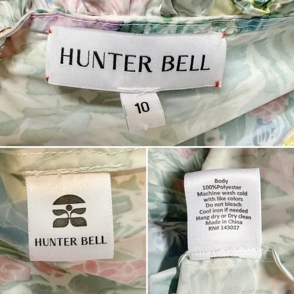 Hunter Bell Pamela Dress Garden Party Floral Tiered Mini Size 10 - Picture 8 of 16